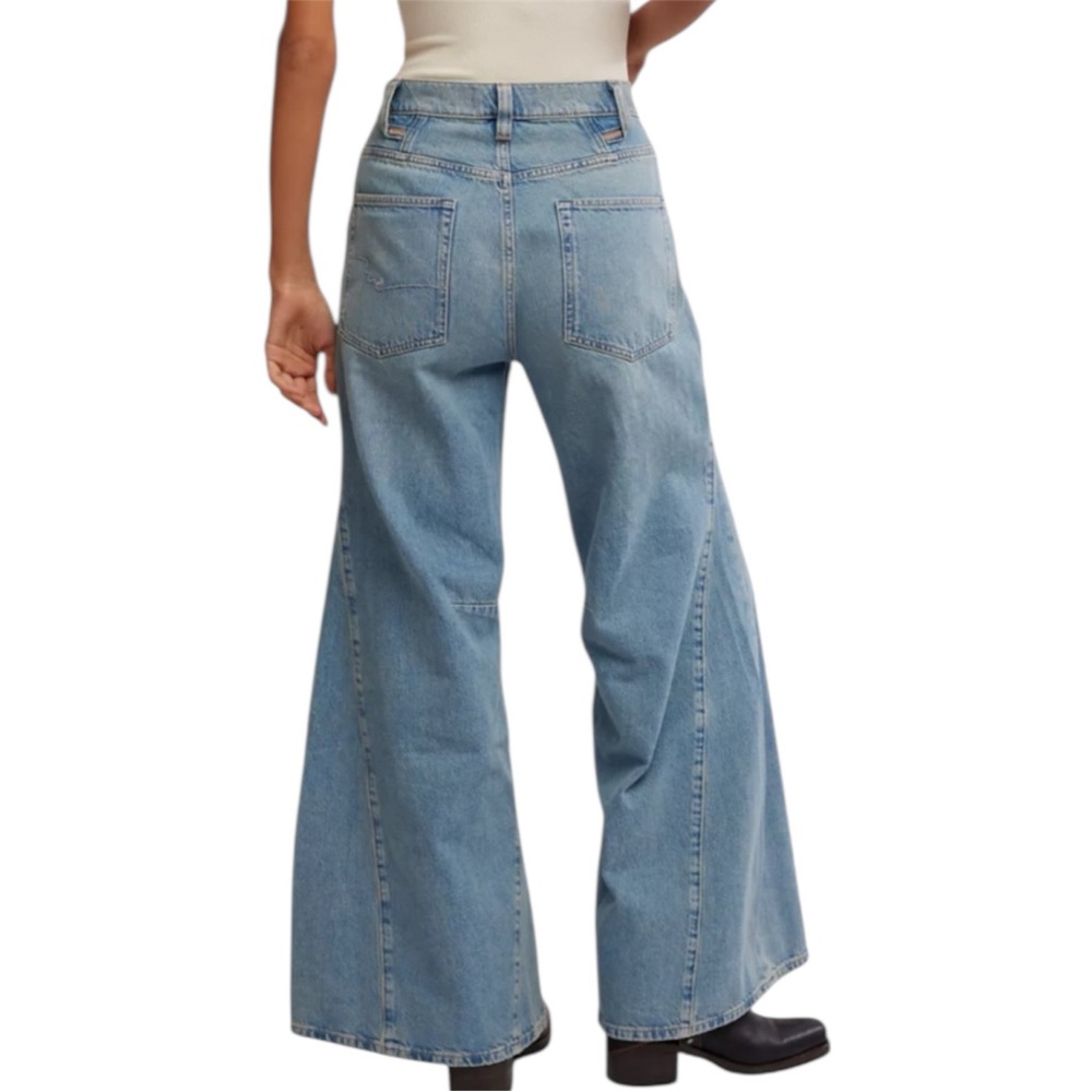 Free People We The Free Eden High Slouchy Flare Jeans Wide Leg Baggy Size 27 - Picture 3 of 6